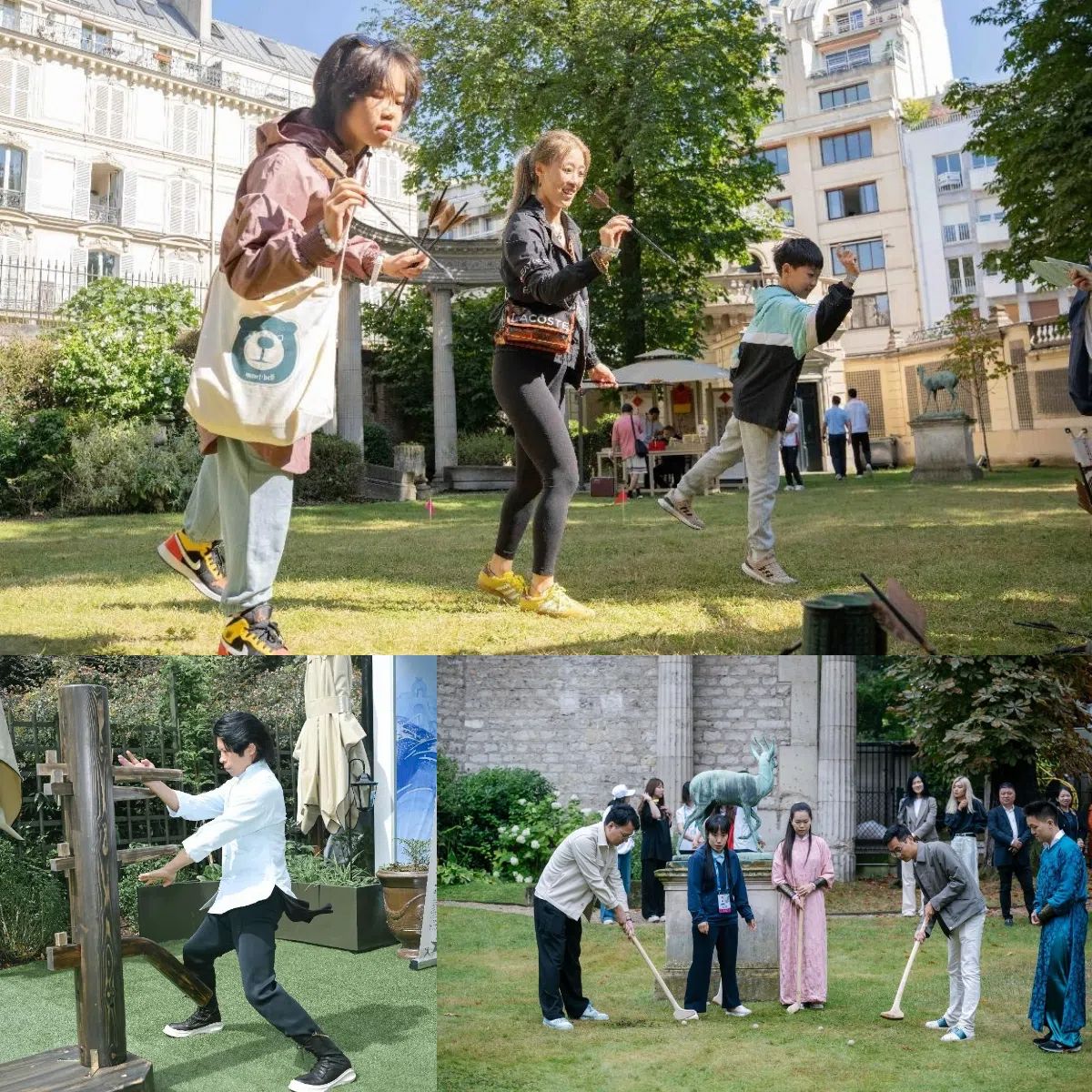 中國傳統(tǒng)體育項目互動體驗區(qū)樂趣橫生?！爸袊摇惫﹫D